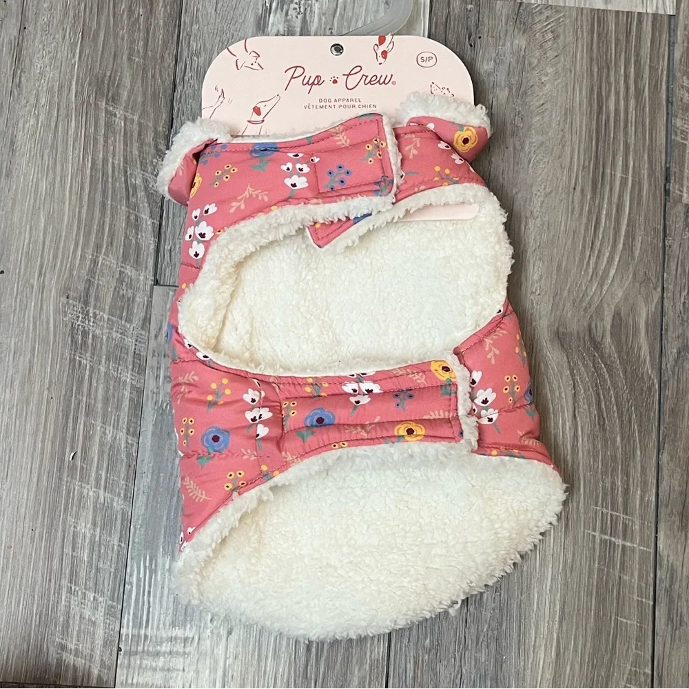 Floral Pink Dog Jacket - Picture 2 of 4
